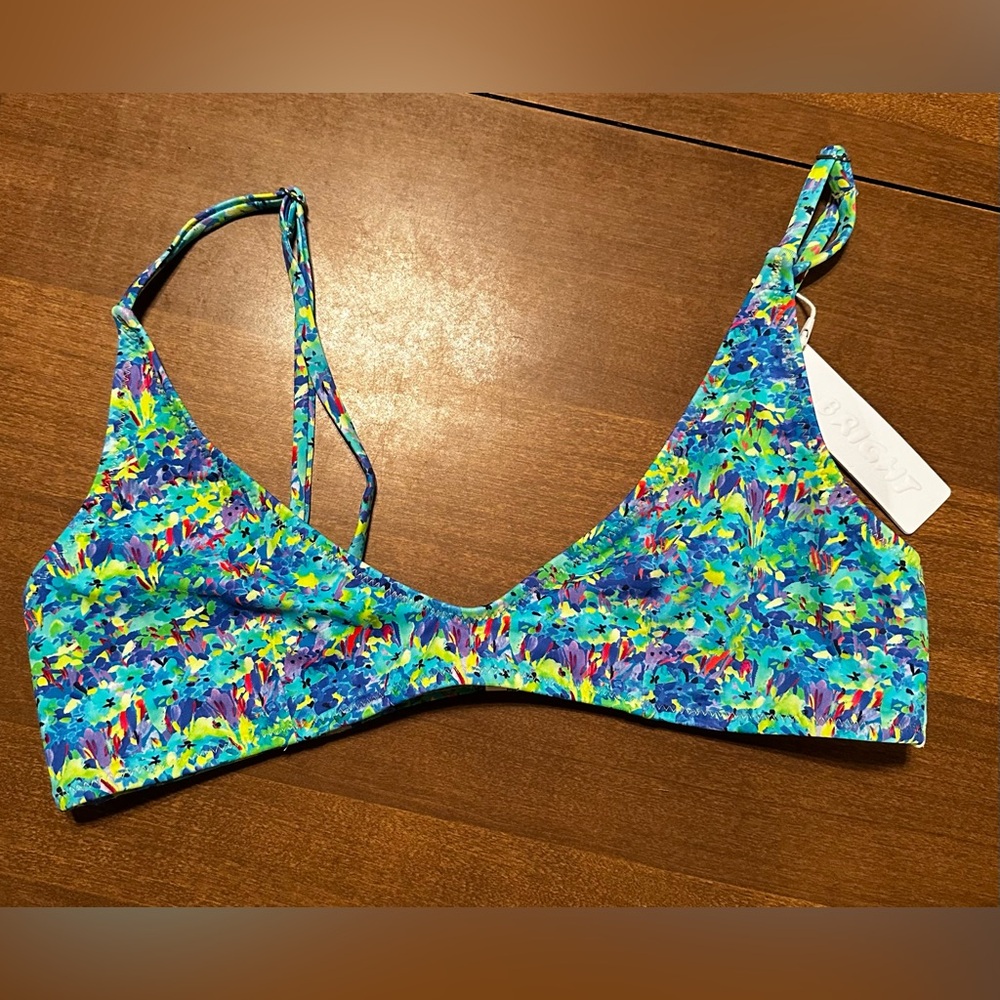 Colorful Floral Bikini Top
